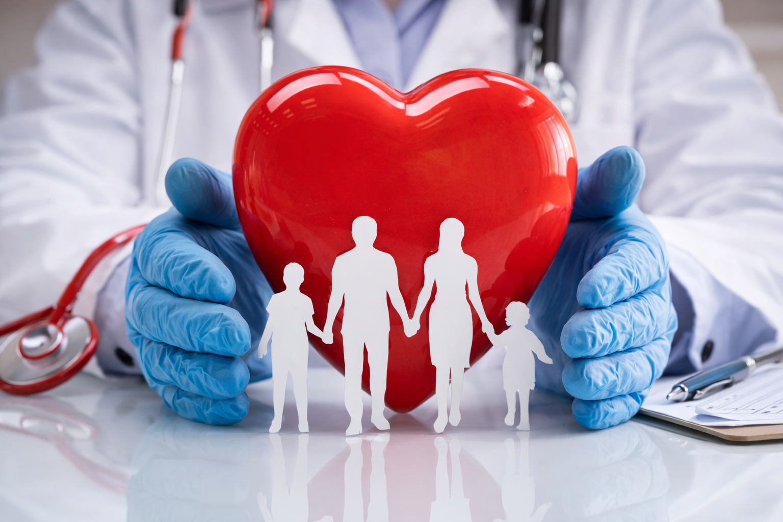 Primary care physician supporting family health with a heart symbol in Garland, Texas.