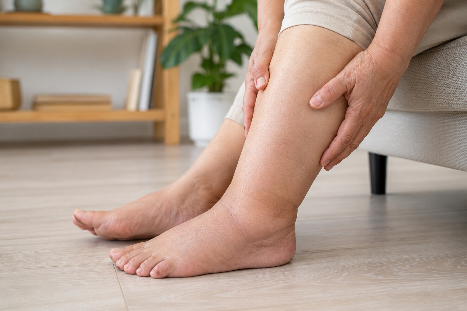 Person with swollen legs and ankles asking why do my legs swell