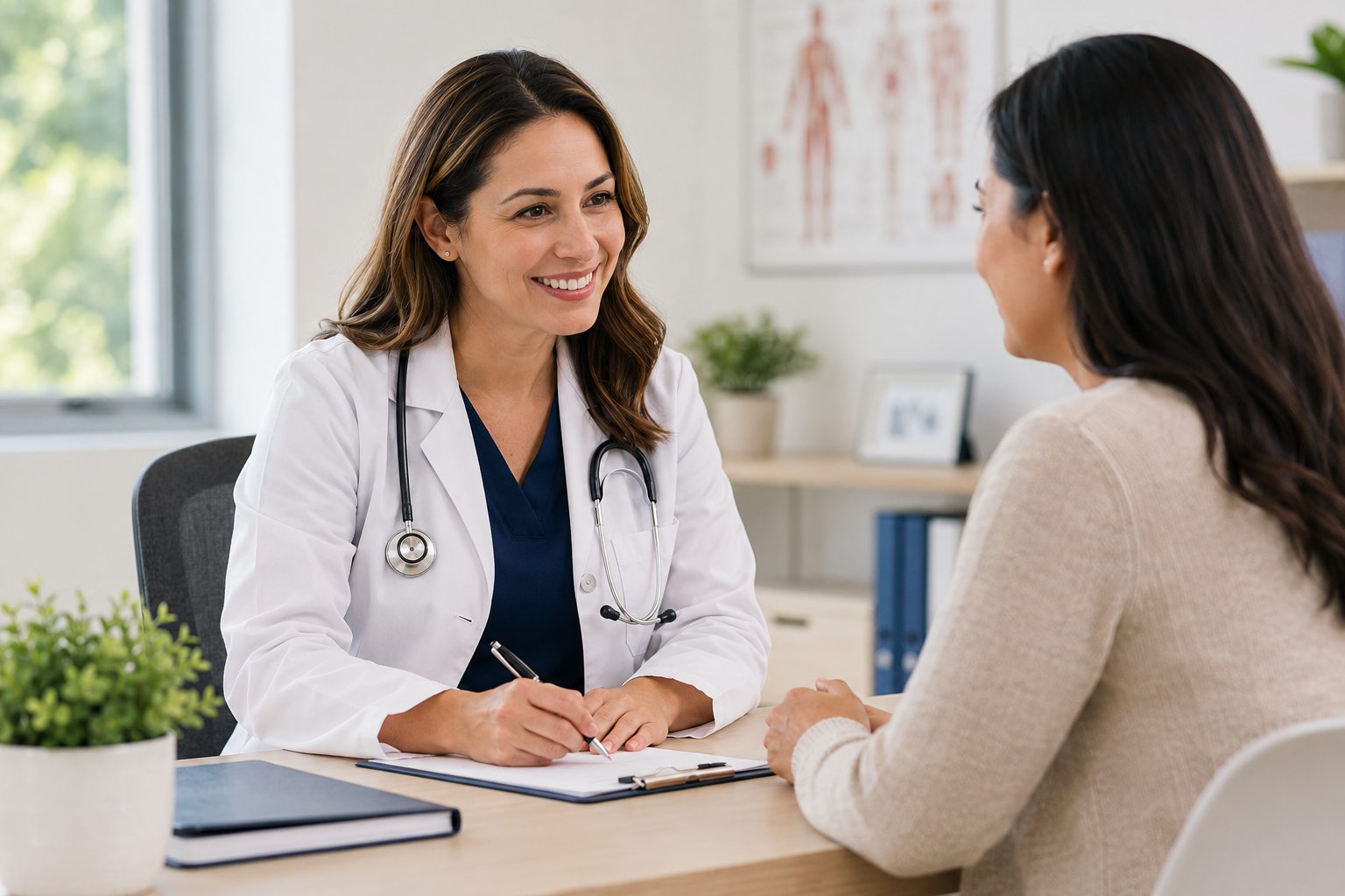 Doctor speaking with a patient during an annual wellness visit in Garland TX